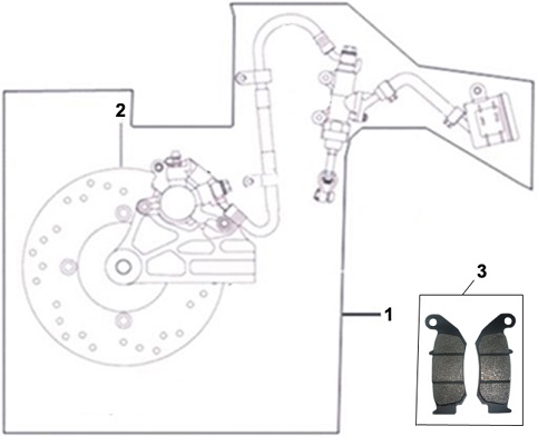 Задний тормозной механизм дисковый (RC250CK)